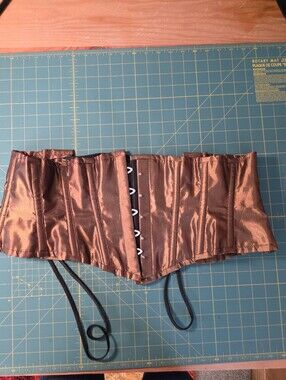 Copper Satin Waspie Waist Cincher Orchard Corset 30